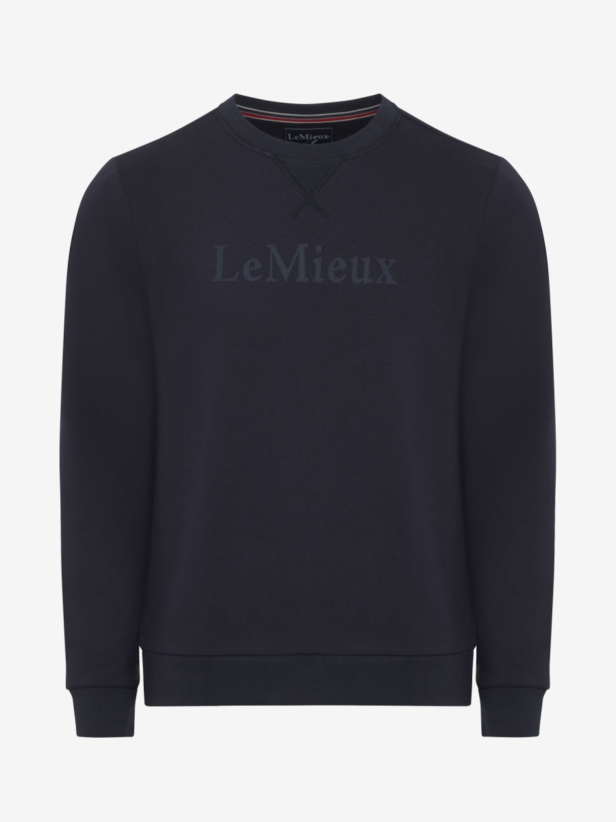 Clothing LeMieux Hoodies & Jumpers | Mens Elite Crew Sweatshirt Navy