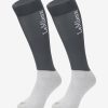 Clothing LeMieux Competition Wear | Competition Socks Slate Grey (Twin Pack)