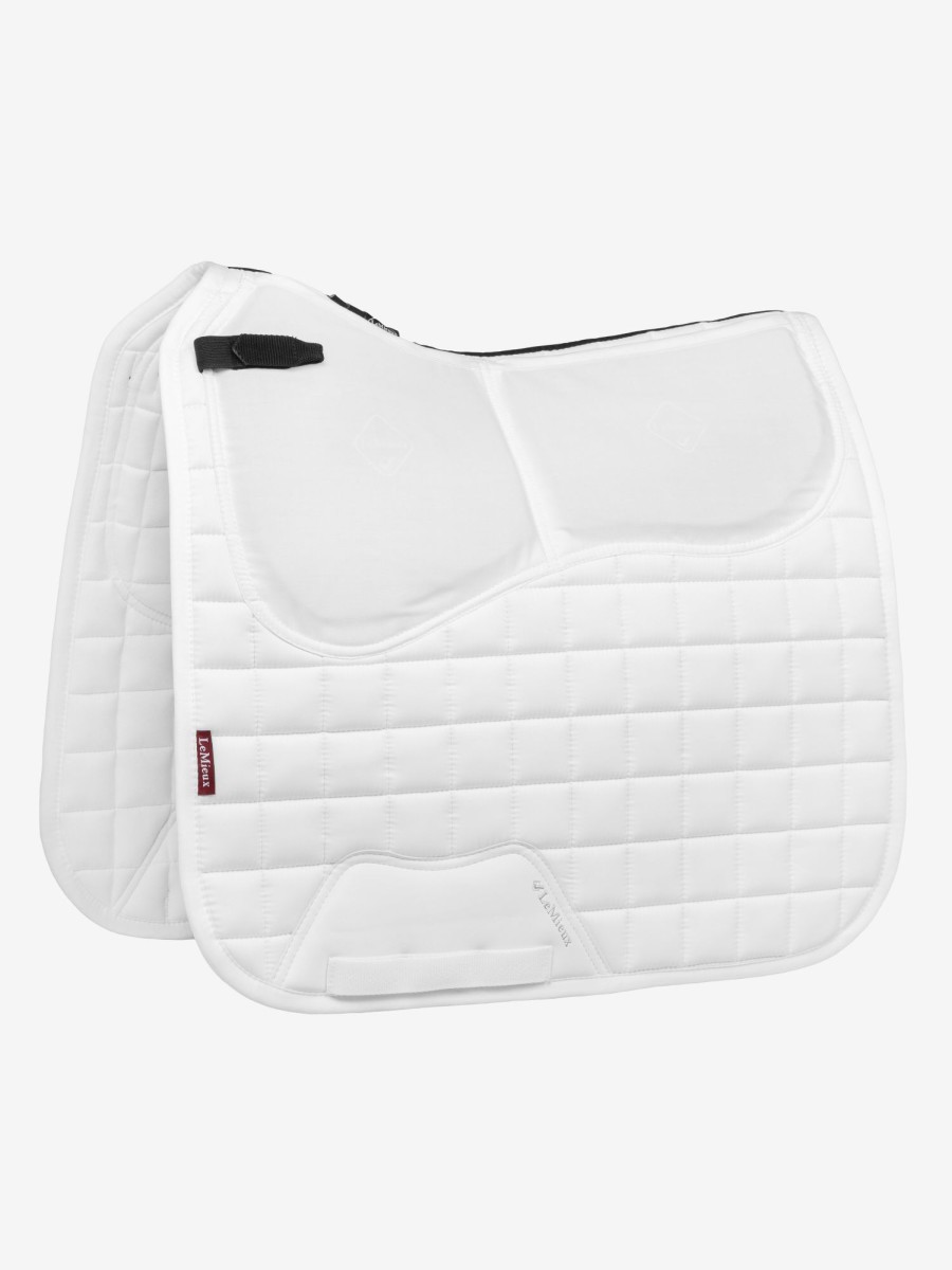 Saddle Pads LeMieux | Lemieux White Prosorb Square Dressage Saddle Pad In Large