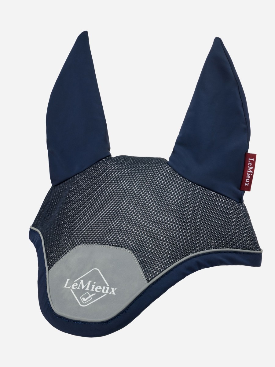 Horse LeMieux Classic Fly Hoods | Classic Fly Hood Reflective Navy