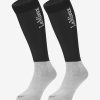 Clothing LeMieux Competition Wear | Competition Socks Black (Twin Pack)