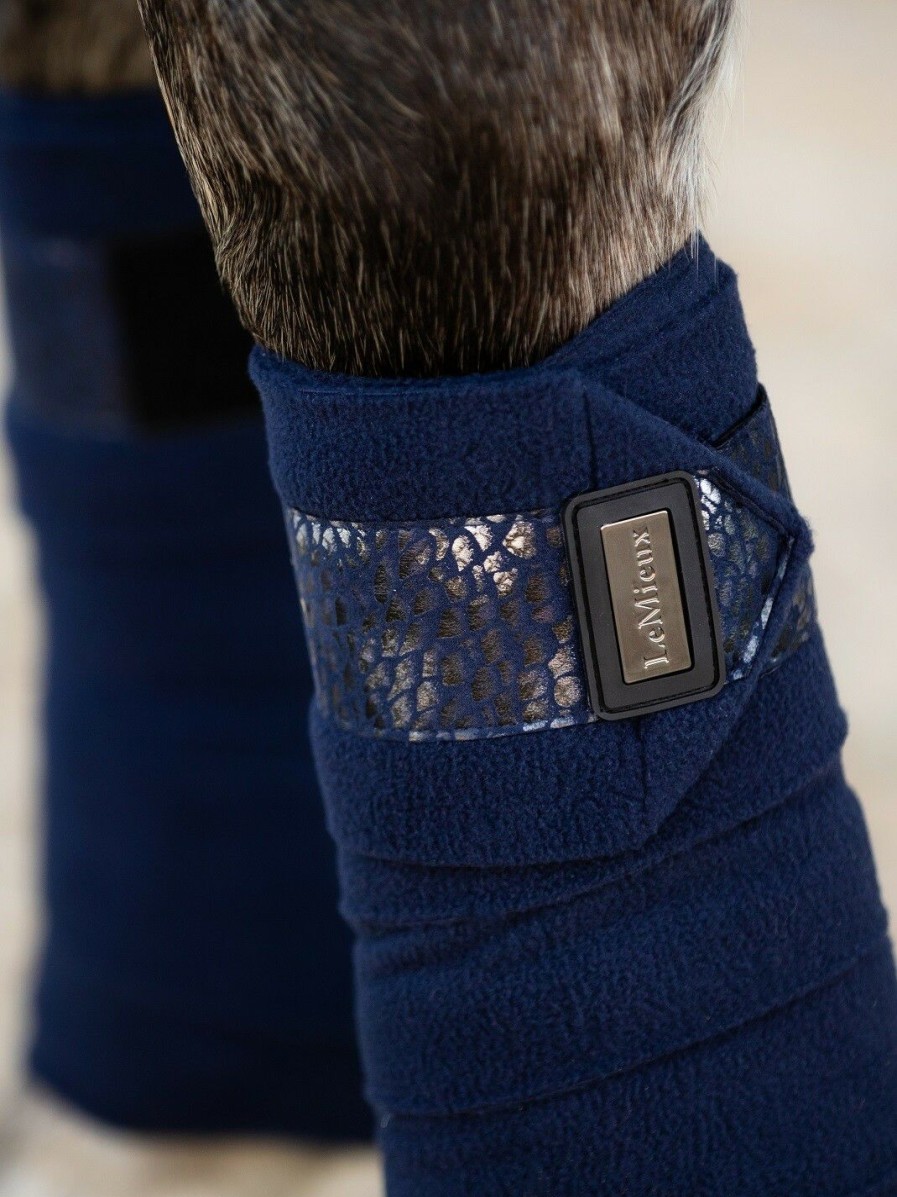 Horse LeMieux Patterned Polo Bandages | Adour Polo Bandages Navy