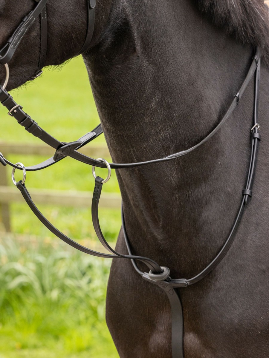 Horse LeMieux Martingales & Breastplates | Arika Running Martingale Black/Silver