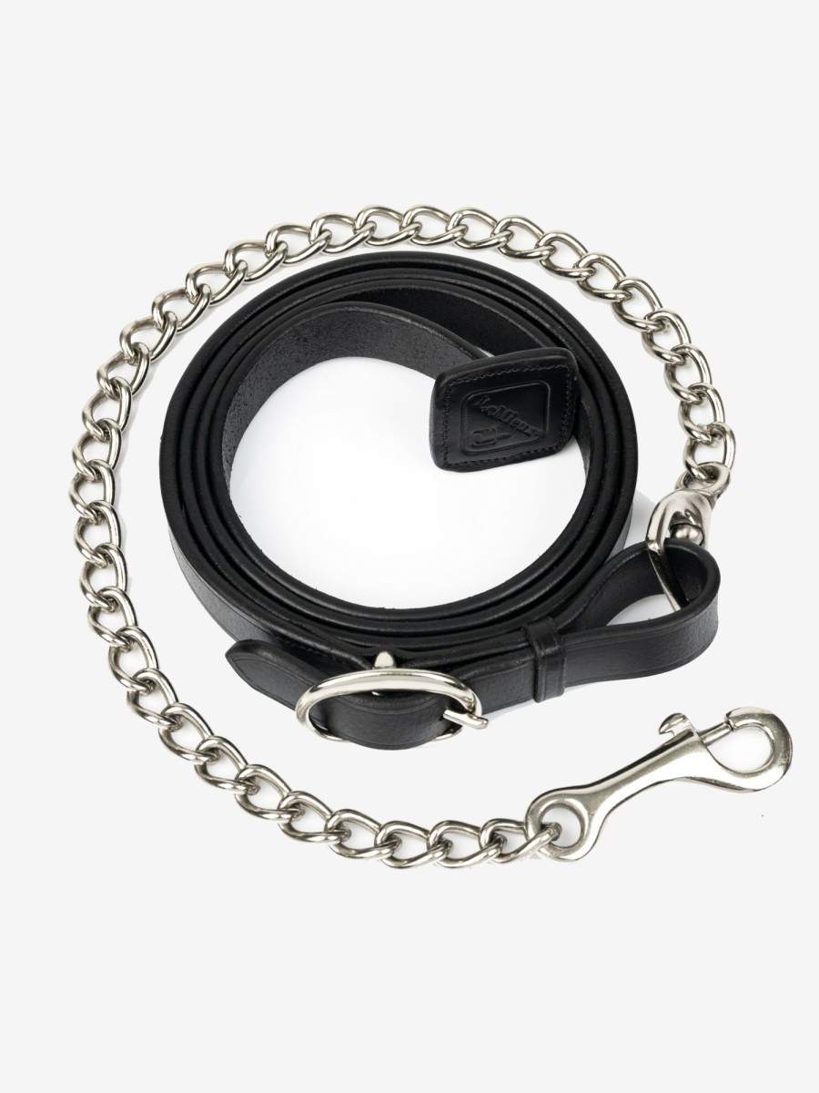 Horse LeMieux Leadropes | Leather Trot Up Chain Black One Size