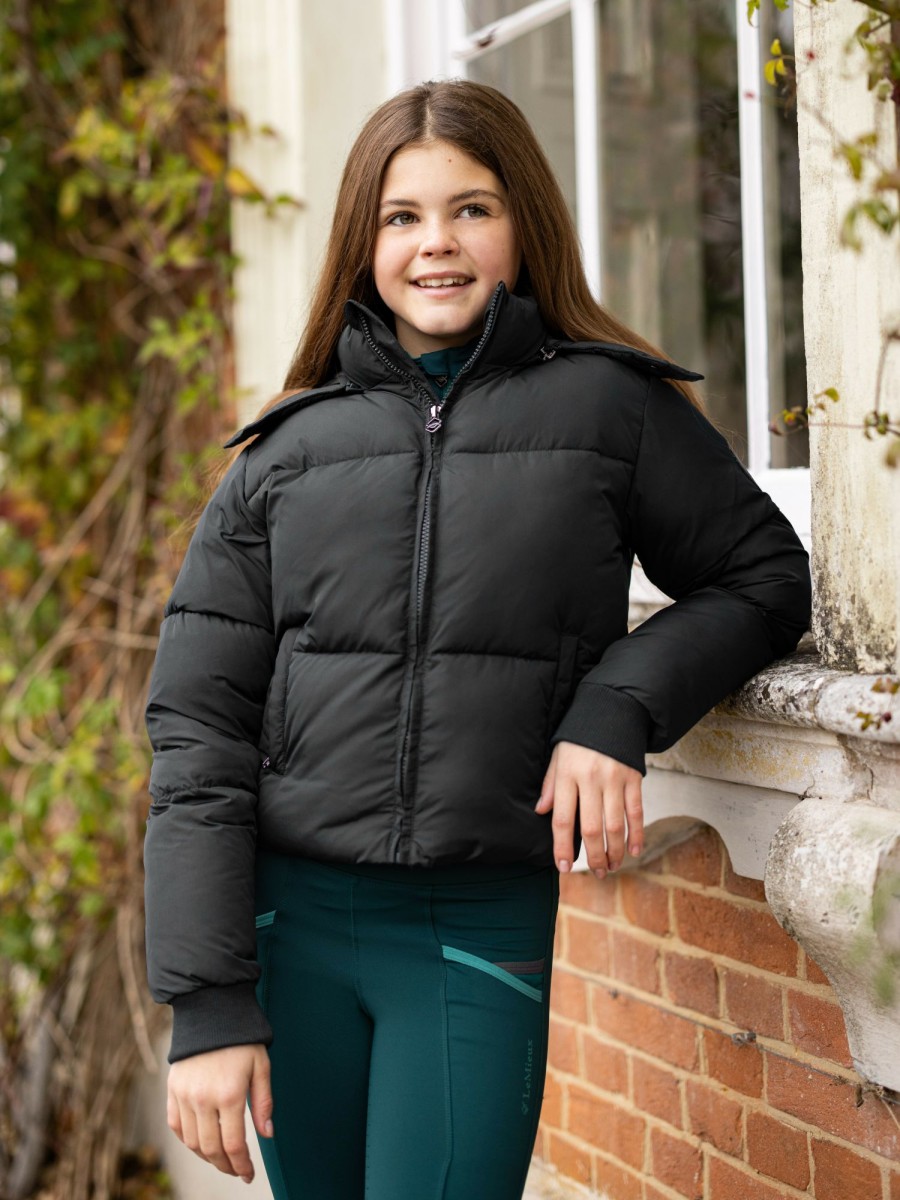 Clothing LeMieux Coats & Jackets | Young Rider Gia Puffer Jacket Black