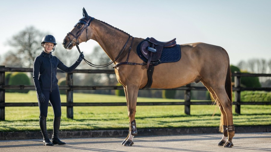 Saddle Pads LeMieux | Crystal Suede Close Contact Pad Navy