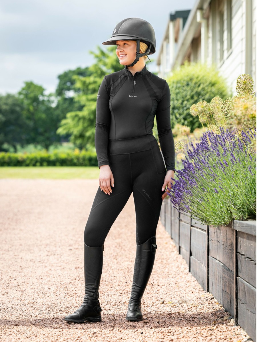 Clothing LeMieux Leggings & Pull Ons | Lucie Mesh Legging Black