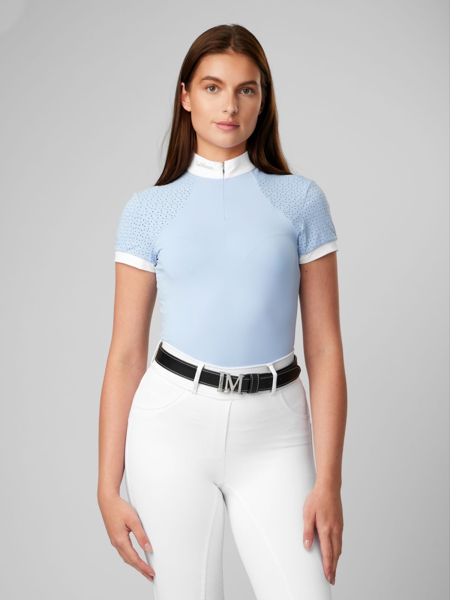 Clothing LeMieux Tops | Olivia Short Sleeve Show Shirt Mist