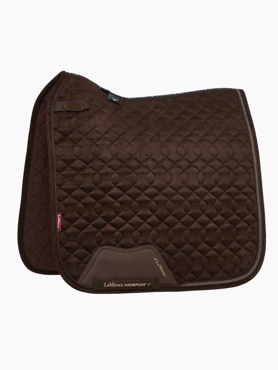 Saddle Pads LeMieux | Crystal Suede Dressage Square Brown