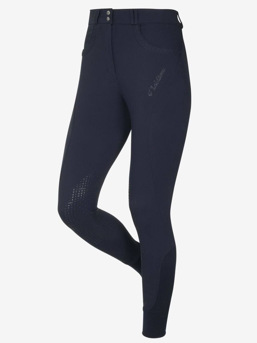 Clothing LeMieux Breeches & Jodhpurs | Amara Ii Breech Knee Grip Navy