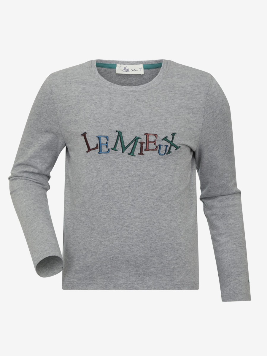 Clothing LeMieux Shirts & Tops | Mini Jamie Long Sleeve Top Grey