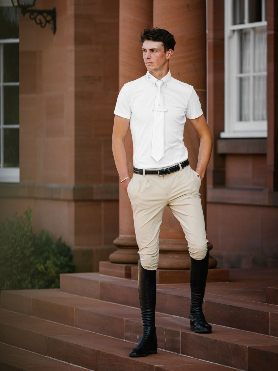 Clothing LeMieux Breeches | Mens Elite Classic Pleated Breech Beige