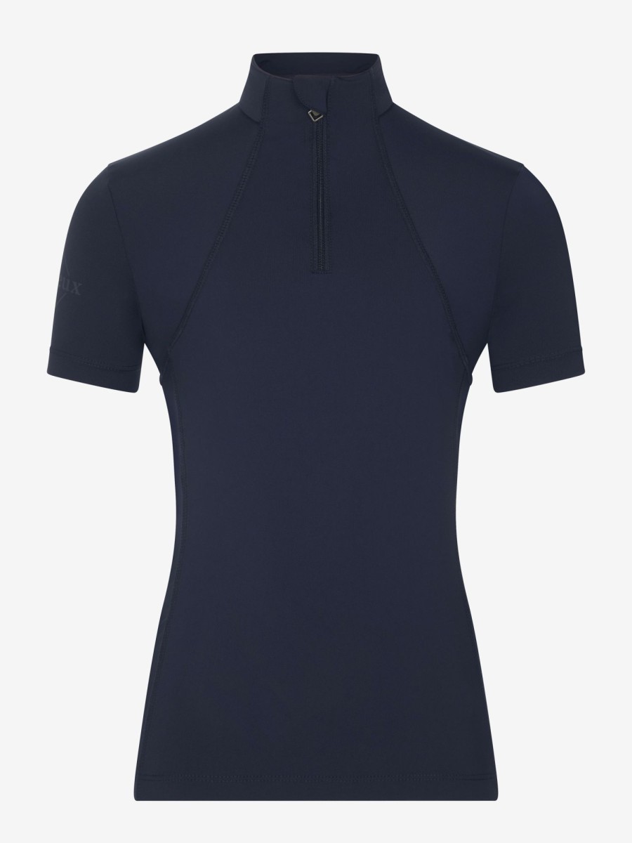 Clothing LeMieux Base Layers | Young Rider Short Sleeve Base Layer Indigo