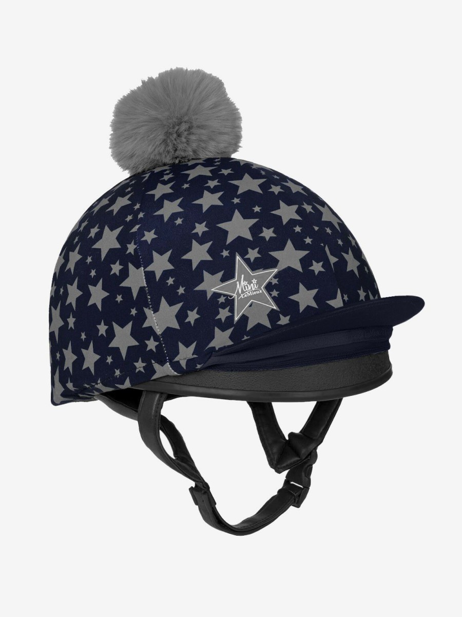 Clothing LeMieux Hat Silks | Mini Reflective Hat Silk Indigo One Size