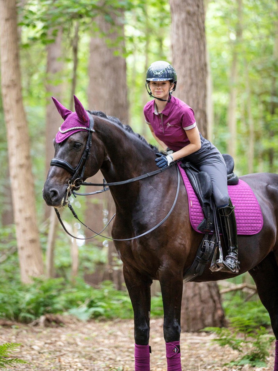 Saddle Pads LeMieux | Suede Dressage Square Plum