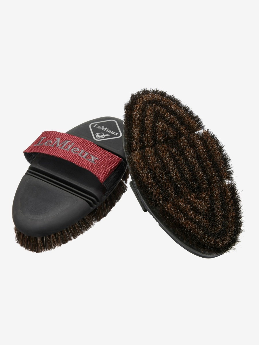 Horse LeMieux Brushes | Flexi Horse Hair Body Brush Black One Size