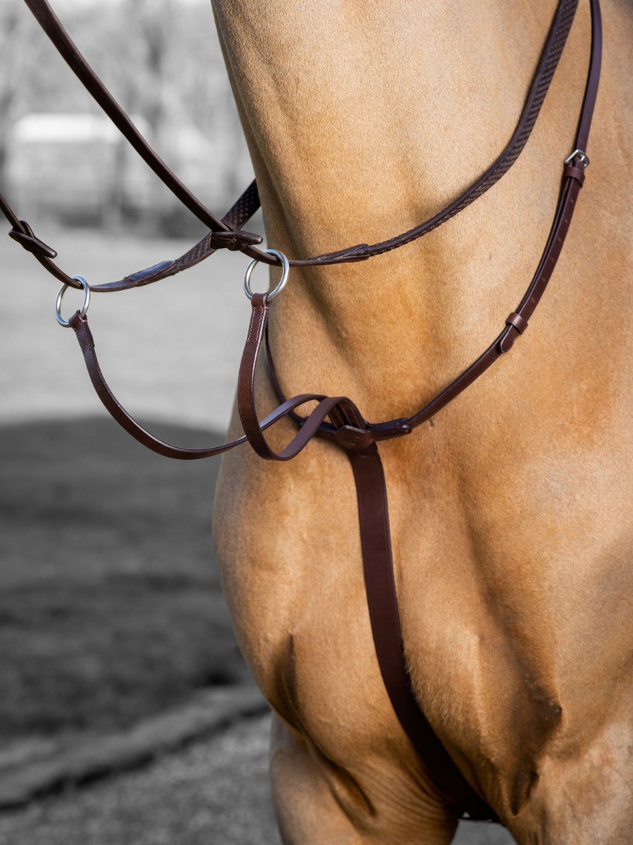 Horse LeMieux Martingales & Breastplates | Arika Running Martingale Havana/Silver