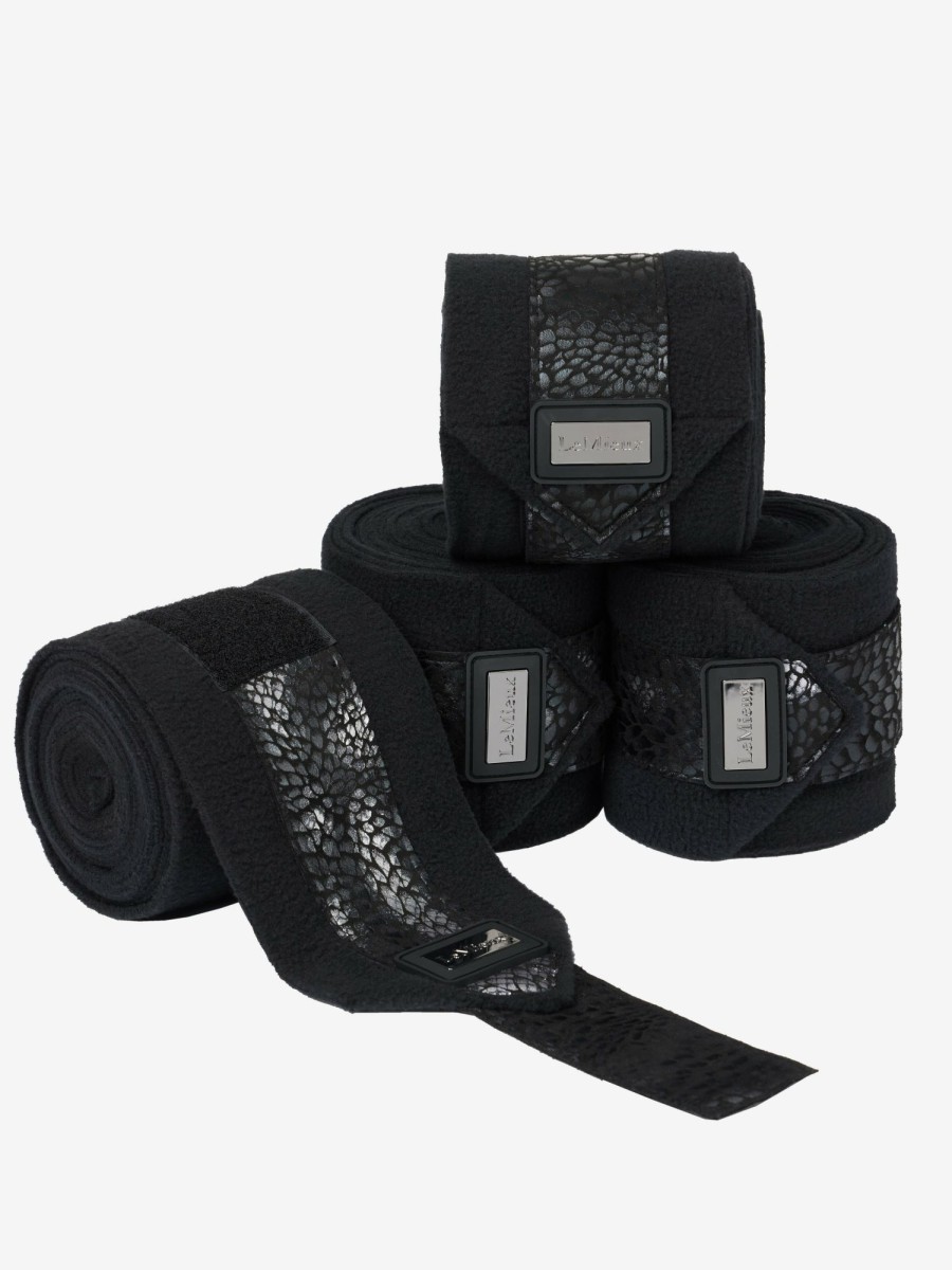 Horse LeMieux Patterned Polo Bandages | Adour Polo Bandages Black