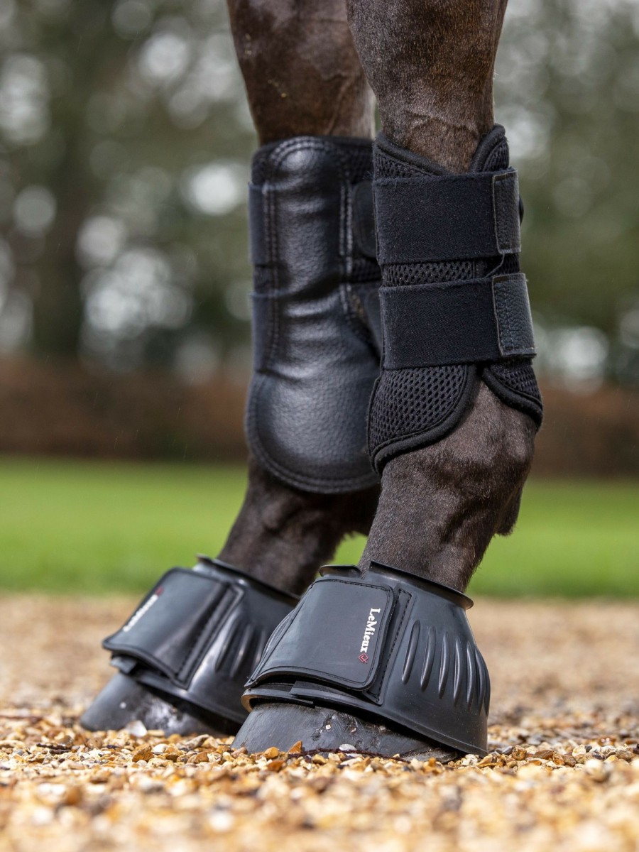 Horse LeMieux Overreach Boots | Rubber Bell Boots Black