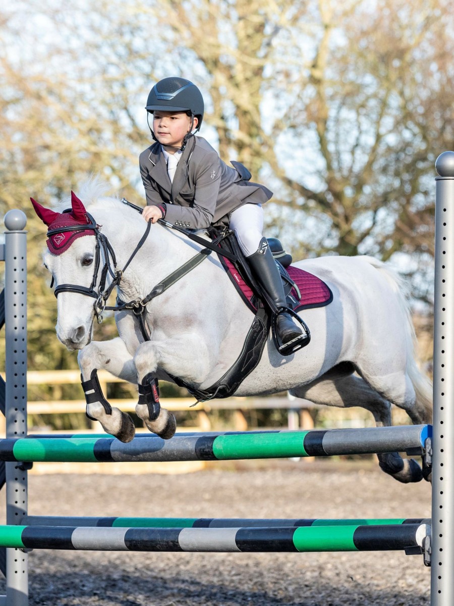 Horse LeMieux Pony Fly Hoods | Junior Pro Fly Hood Burgundy Small