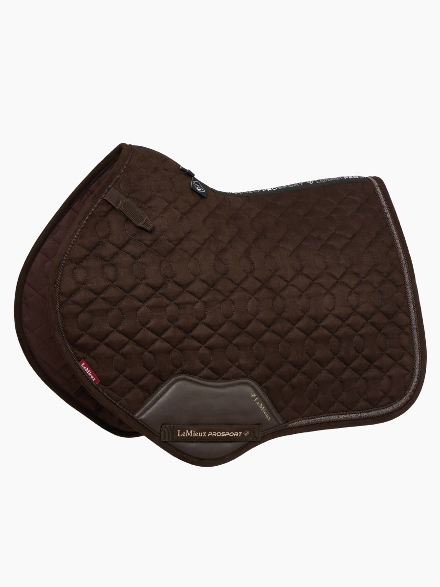 Saddle Pads LeMieux | Crystal Suede Close Contact Square Brown