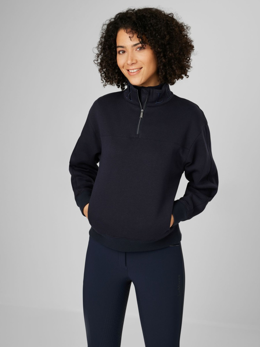 Clothing LeMieux Hoodies & Jumpers | Kali Quarter Zip Sweat Navy