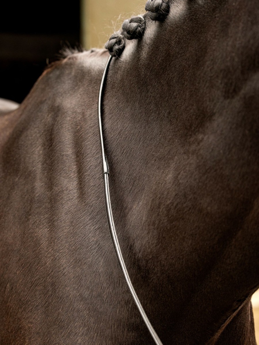 Horse LeMieux Reins | Rubber Half Lined Reins Black/Silver