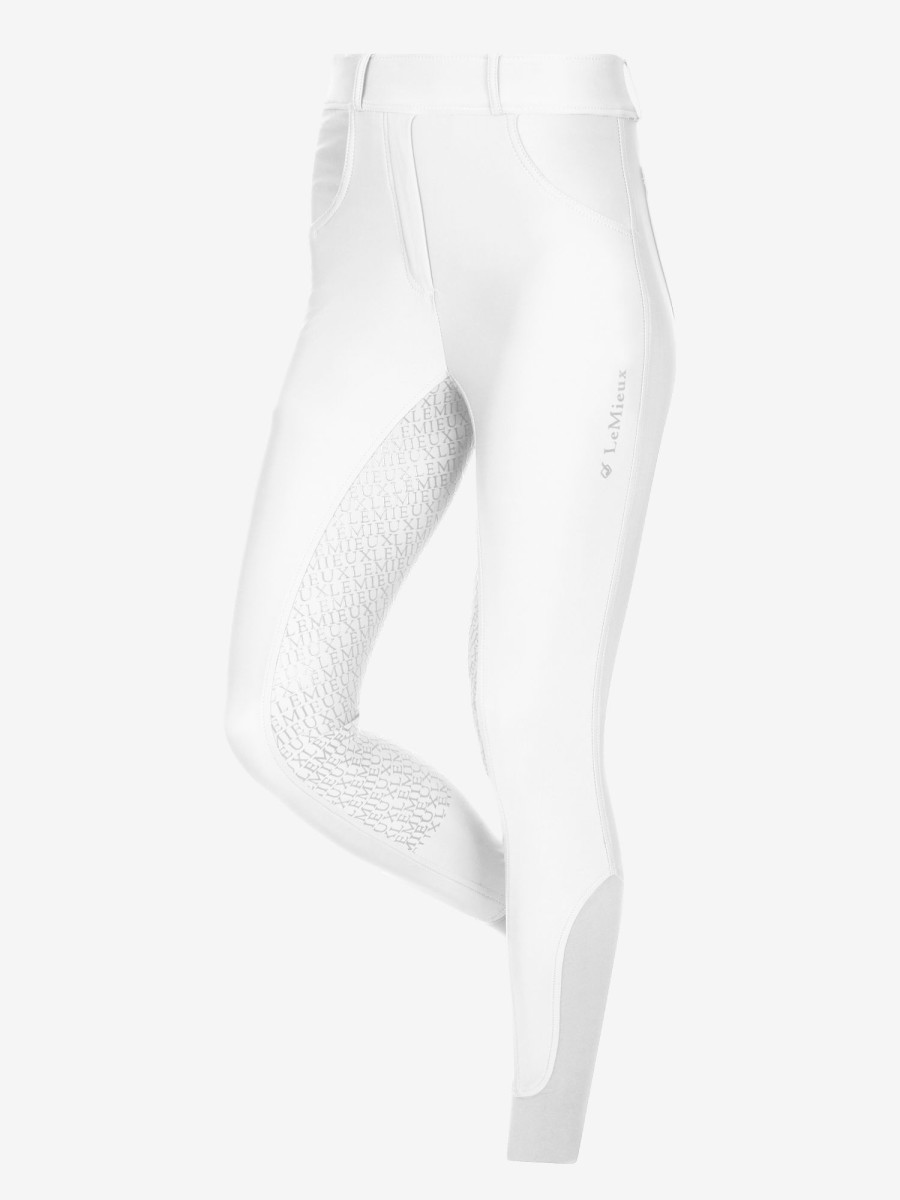 Clothing LeMieux Breeches & Jodhpurs | Demi Pull On Bregging Full Seat White