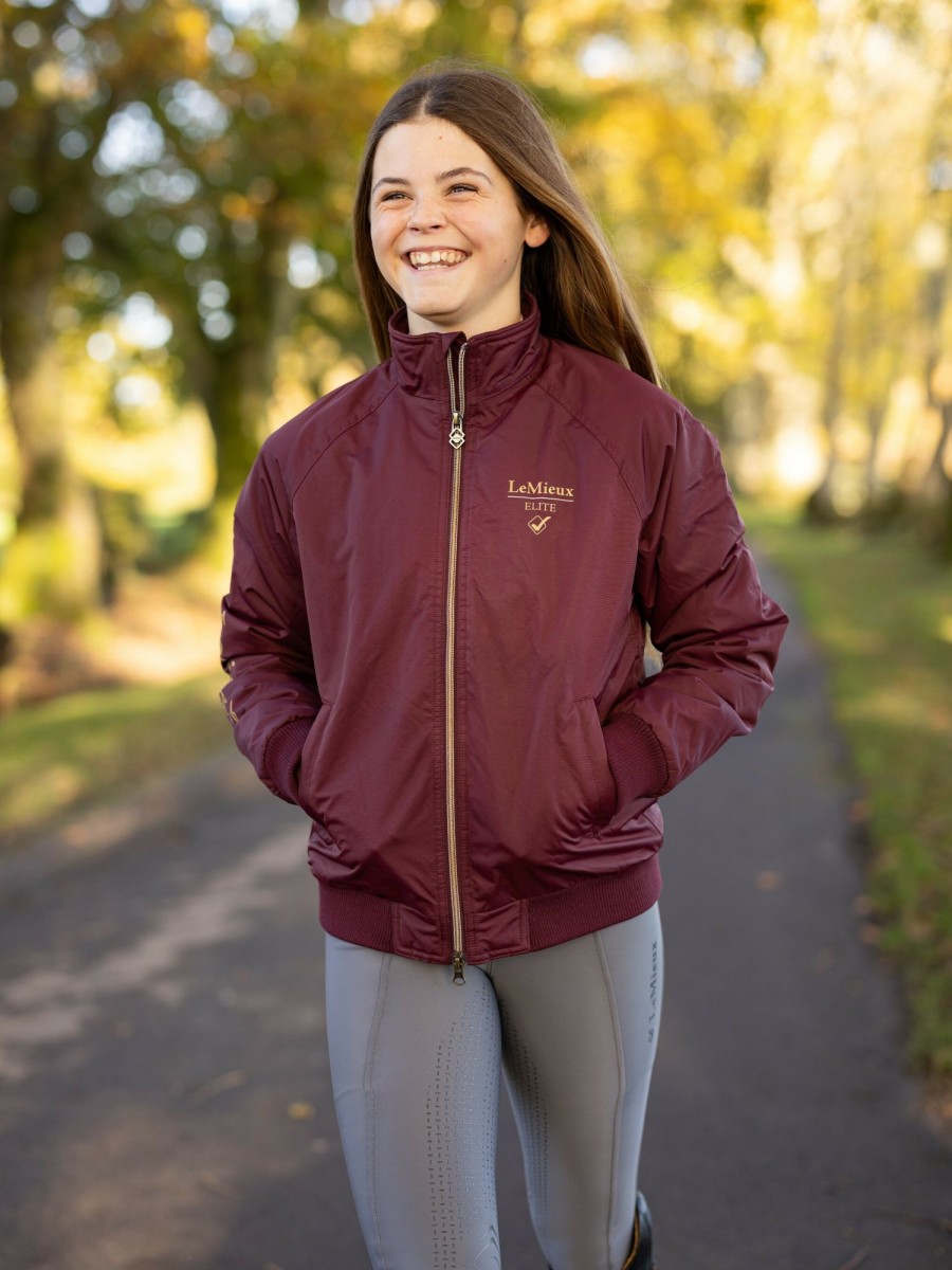 Clothing LeMieux Coats & Jackets | Young Rider Elite Team Jacket Burgundy