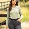 Clothing LeMieux Tops | Long Sleeve Sport Polo Shirt Fern