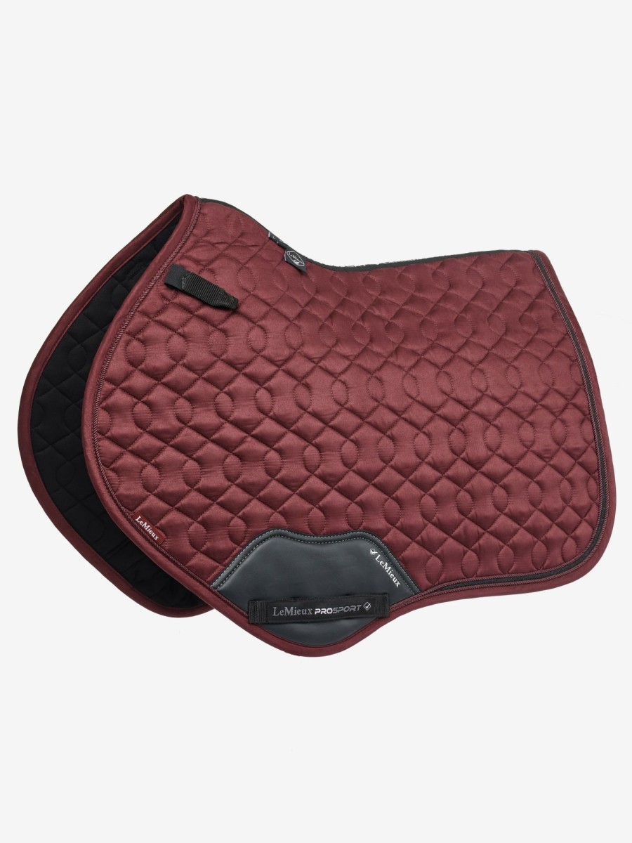 Saddle Pads LeMieux | Crystal Suede Close Contact Pad Burgundy