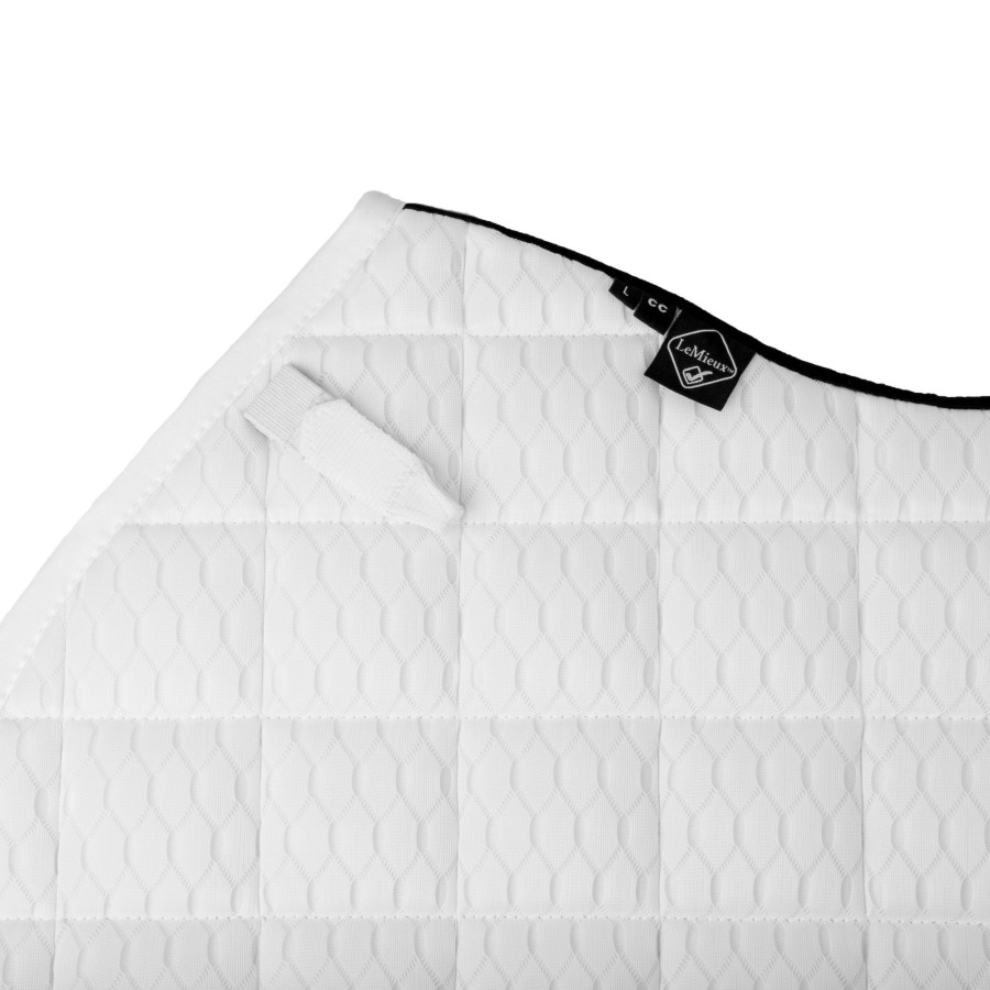 Saddle Pads LeMieux | Carbon Mesh Close Contact Half Square White Large