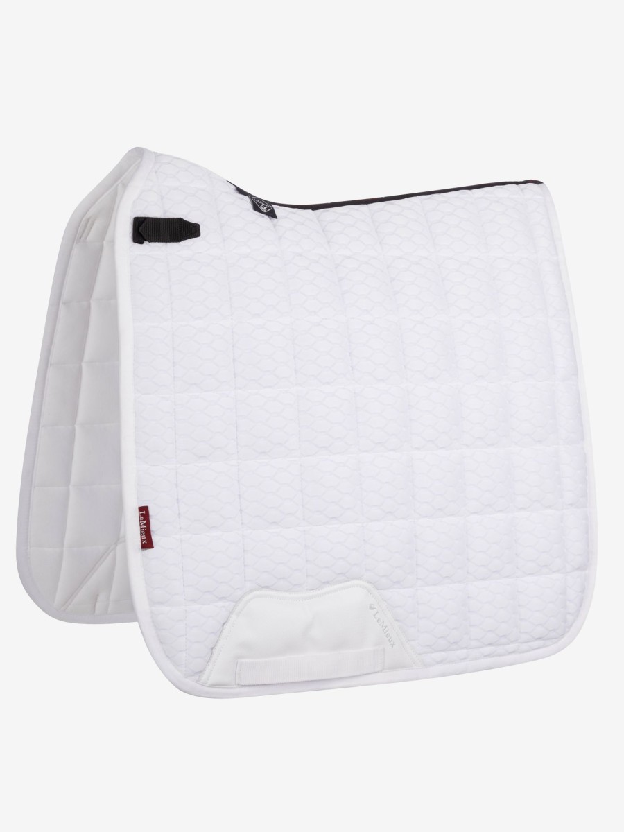 Saddle Pads LeMieux | Carbon Mesh Dressage Square White Large