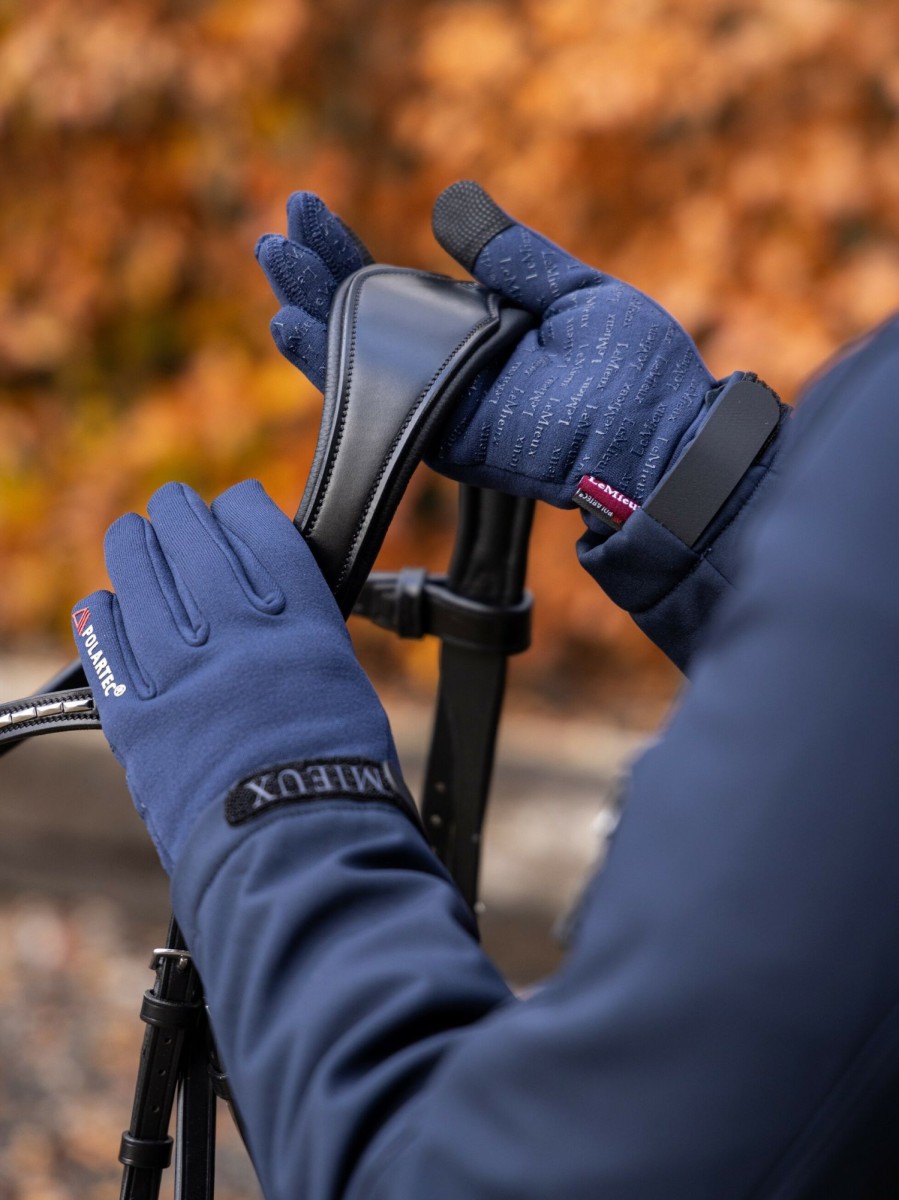 Clothing LeMieux Gloves | Polartec Glove Navy