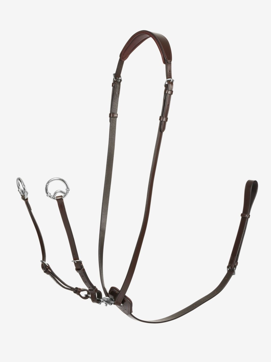 Horse LeMieux Martingales & Breastplates | Kudos Running Martingale Havana/Silver