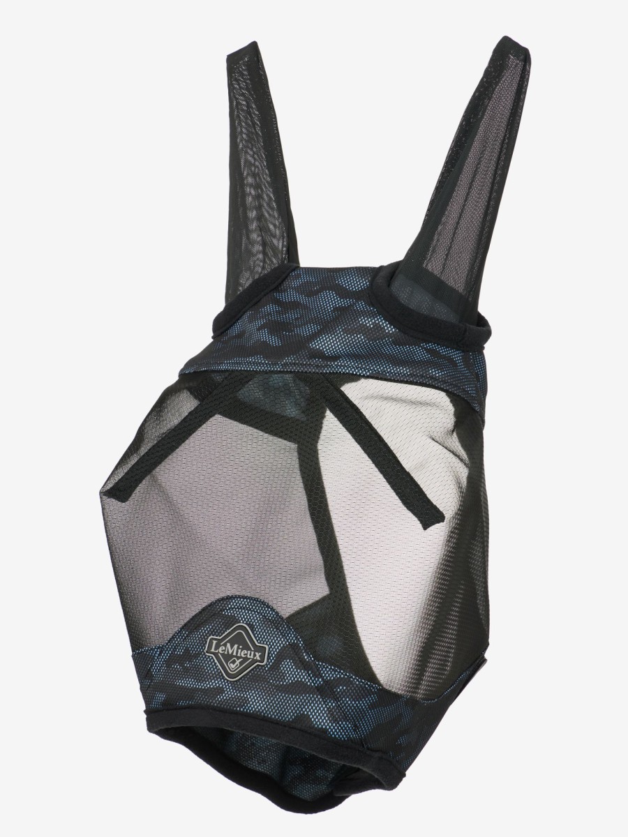 Horse LeMieux Fly Rugs & Masks | Visor-Tek Half Fly Mask Camo Blue