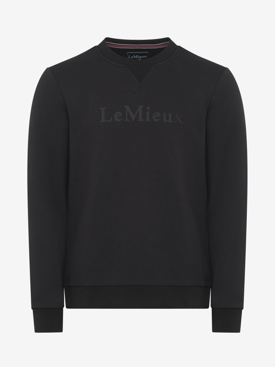 Clothing LeMieux Hoodies & Jumpers | Mens Elite Crew Sweatshirt Black