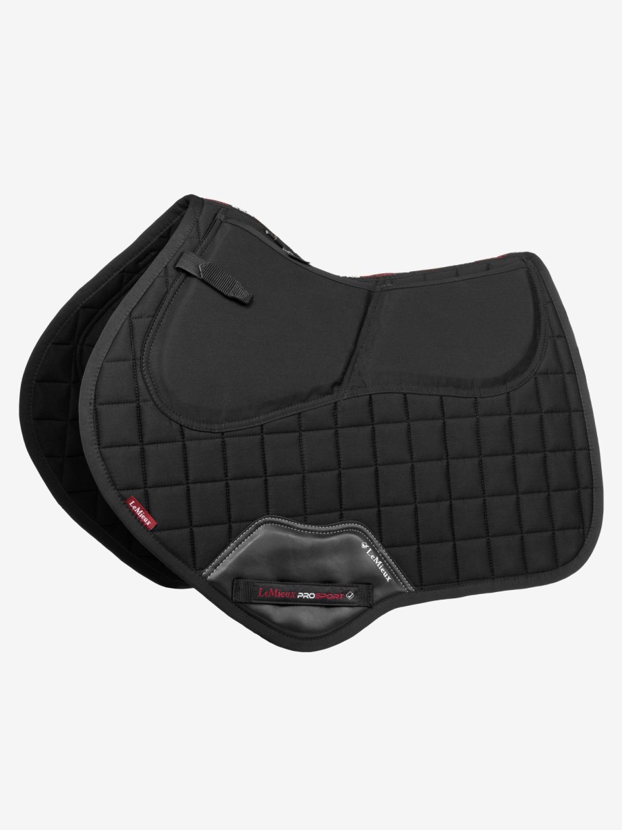 Saddle Pads LeMieux | Lemieux Black Prosorb Square Close Contact Saddle Pad In Large