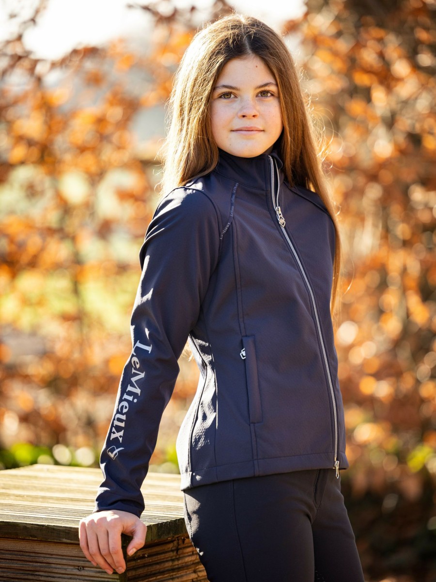 Clothing LeMieux Coats & Jackets | Young Rider Elite Soft Shell Jacket Navy