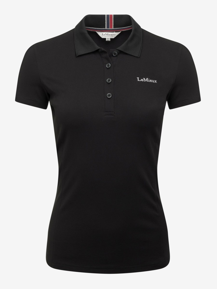 Clothing LeMieux Tops | Ladies Elite Polo Shirt Ii Black