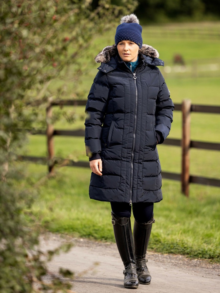 Clothing LeMieux Coats & Jackets | Loire Three Quarter Coat Navy