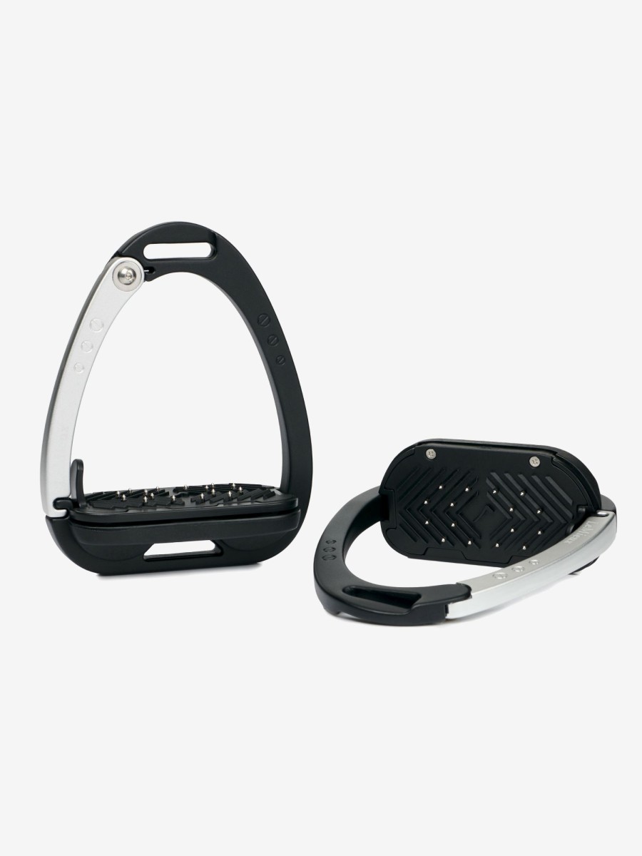 Horse LeMieux Stirrups & Leathers | Vector Control Stirrup Black/Aluminium One Size