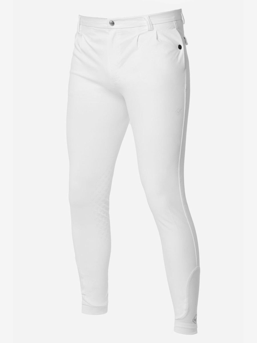 Clothing LeMieux Breeches | Mens Elite Classic Pleated Breech White