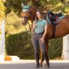 Saddle Pads LeMieux | Carbon Mesh Close Contact Half Square Sage Large