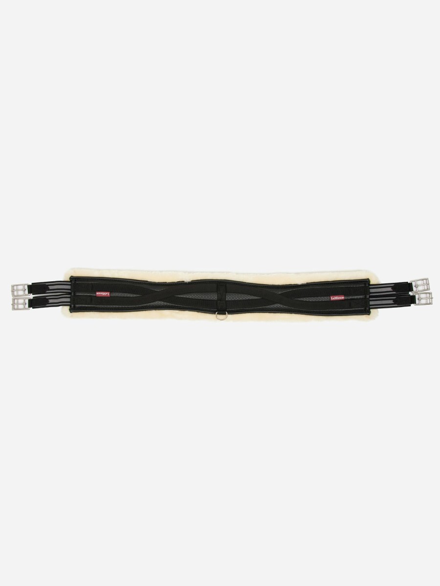 Horse LeMieux Girths | Fleece Lined Anatomic Girth Black/Natural