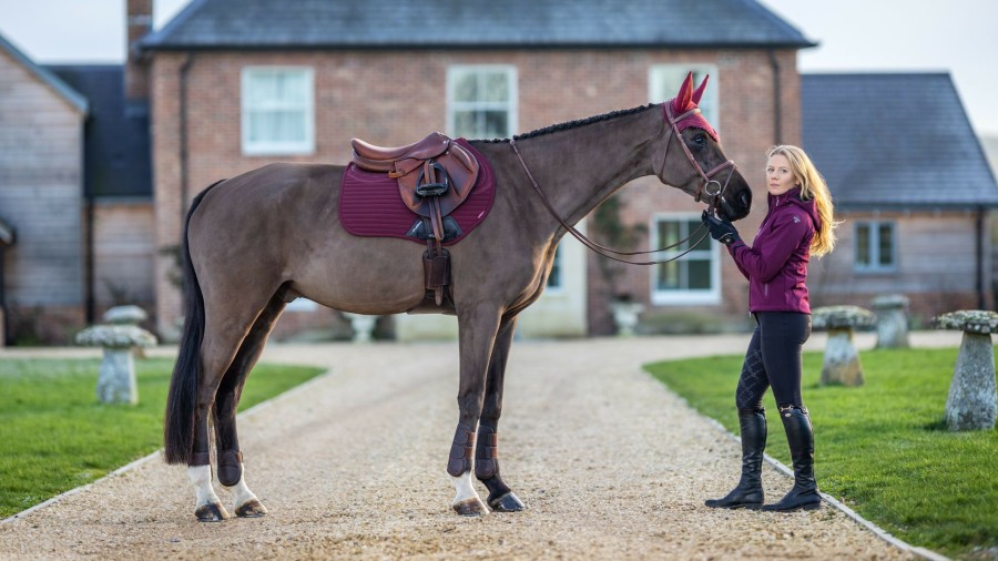 Saddle Pads LeMieux | Soft Shell Anti Slip Eurojump Square Burgundy