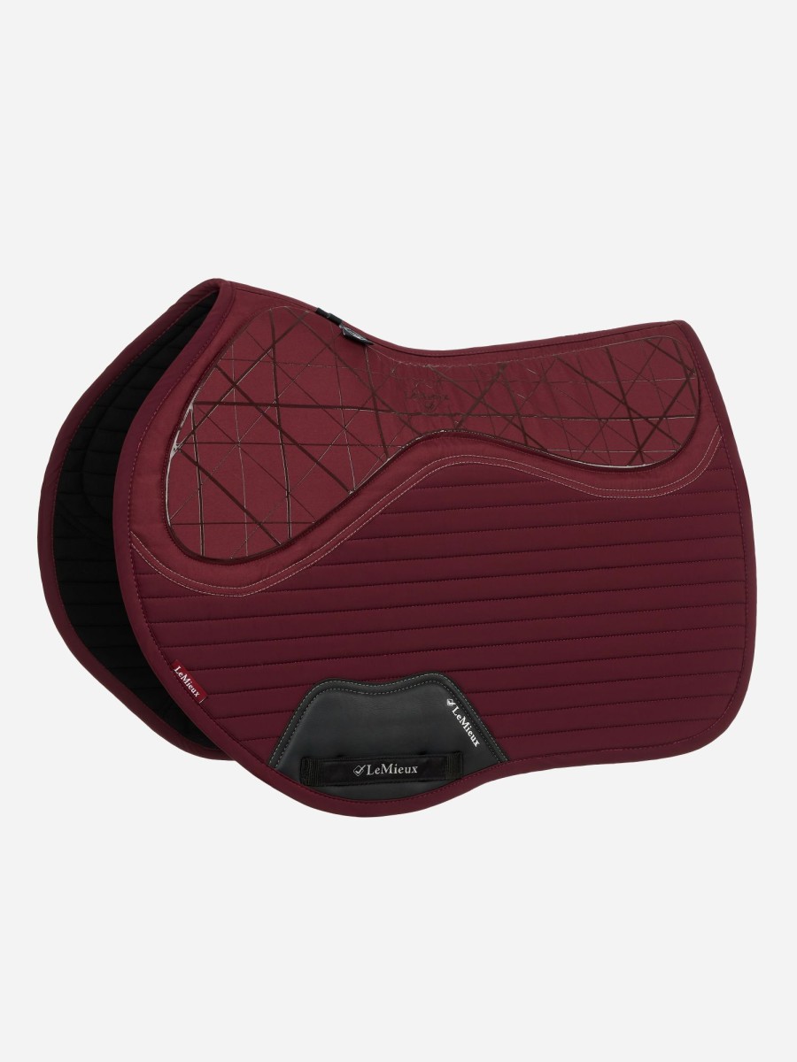 Saddle Pads LeMieux | Soft Shell Anti Slip Eurojump Square Burgundy