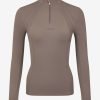 Clothing LeMieux Base Layers | Mia Mesh Long Sleeve Base Layer Walnut