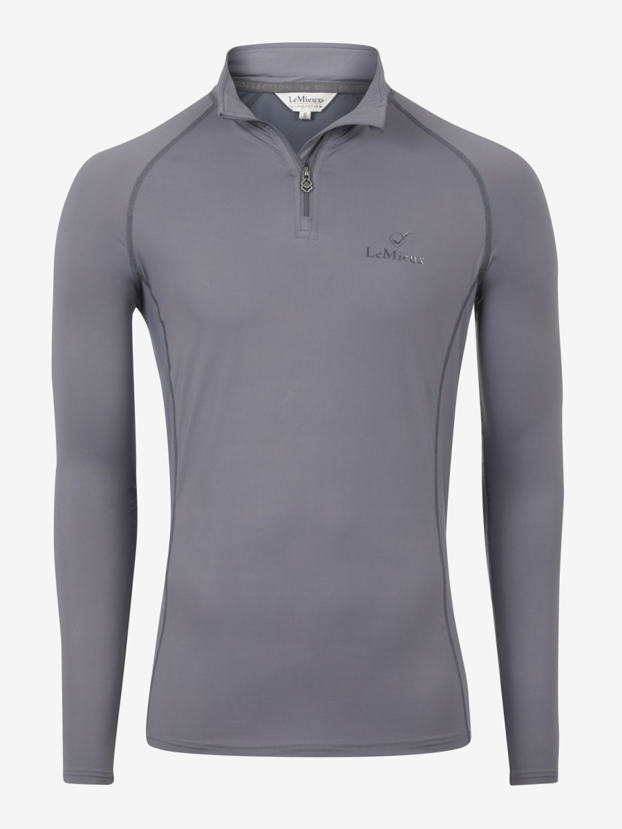 Clothing LeMieux Shirts & Tops | Mens Base Layer Slate Grey