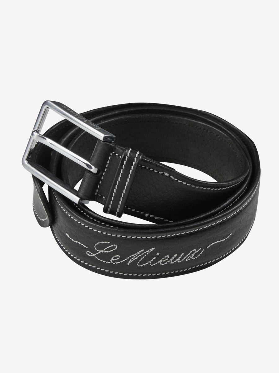 Clothing LeMieux Competition Wear | Signature Leather Belt Black